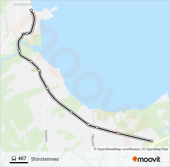 407 Bus Line Map