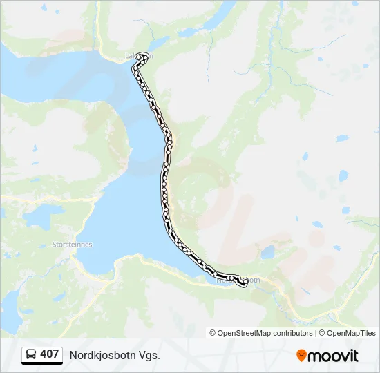 407 Bus Line Map