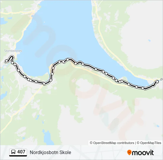 407 Bus Line Map