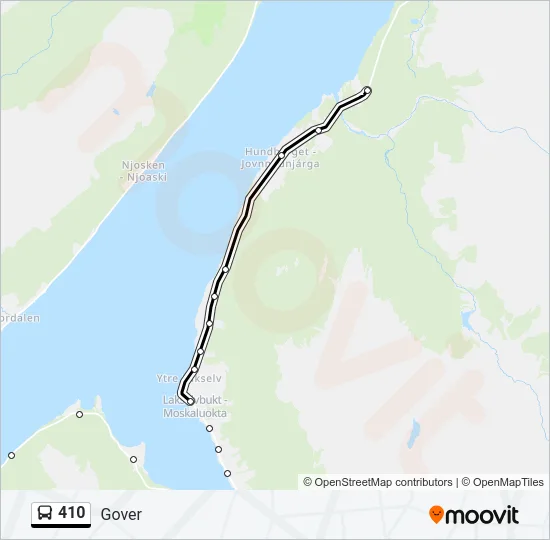 410 Bus Line Map