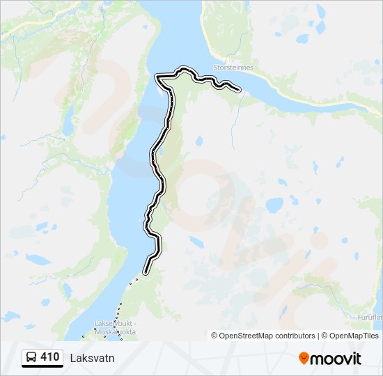 410 bus Line Map