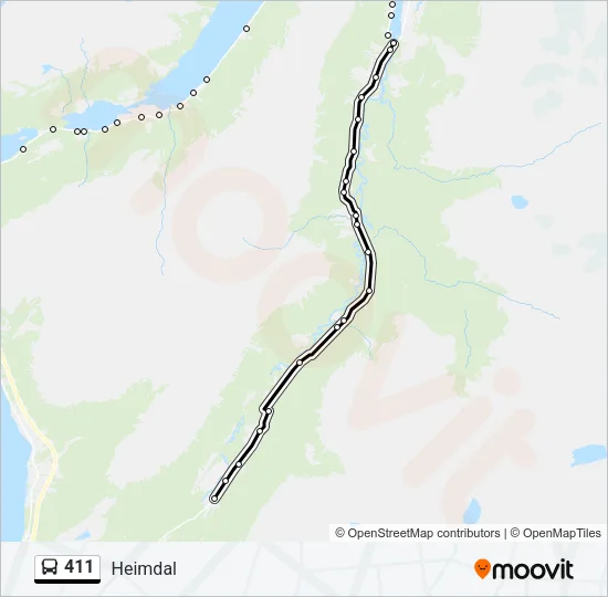 411 Bus Line Map