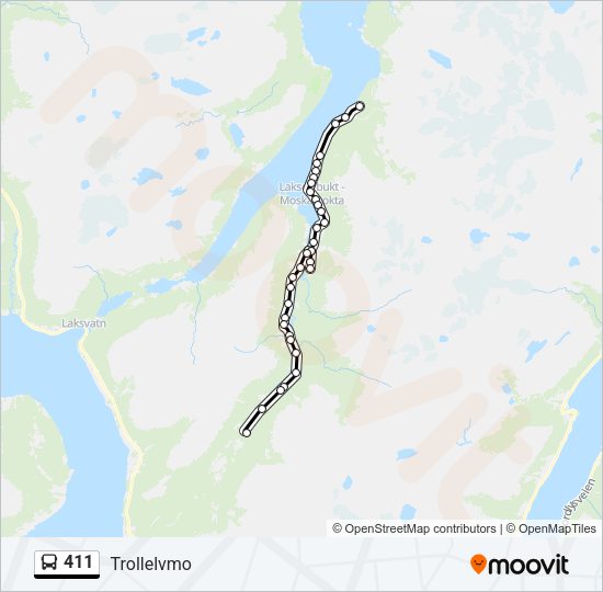 411 Bus Line Map