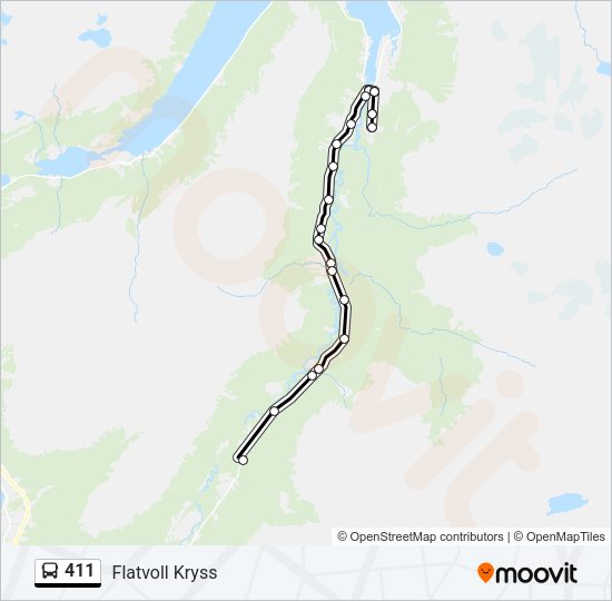 411 Bus Line Map