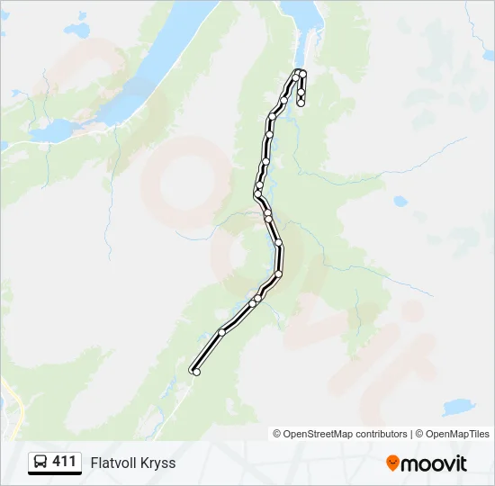411 Bus Line Map
