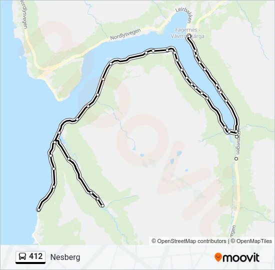 412 Bus Line Map