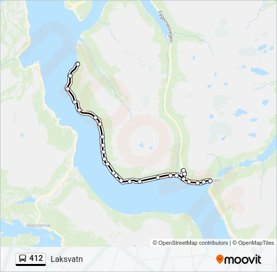 412 Bus Line Map