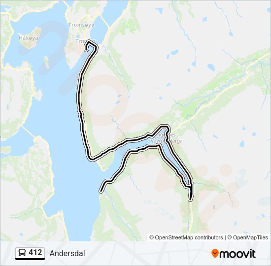 412 Bus Line Map
