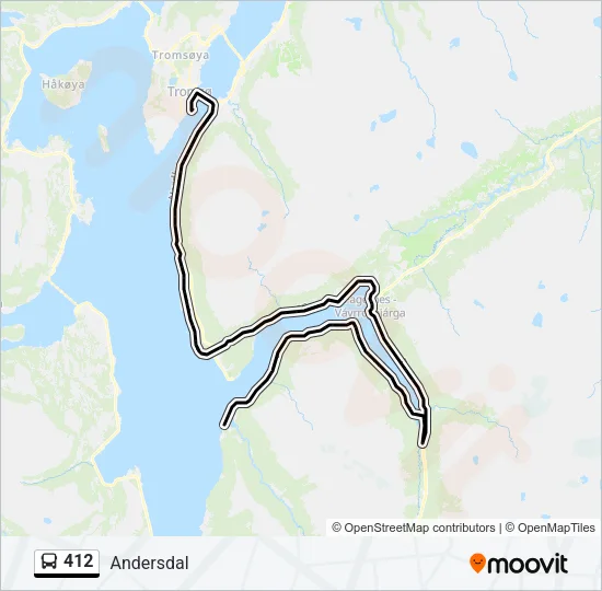412 Bus Line Map