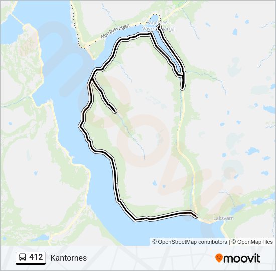412 Bus Line Map