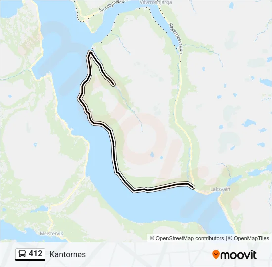 412 Bus Line Map