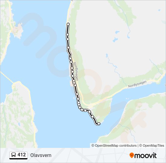 412 Bus Line Map