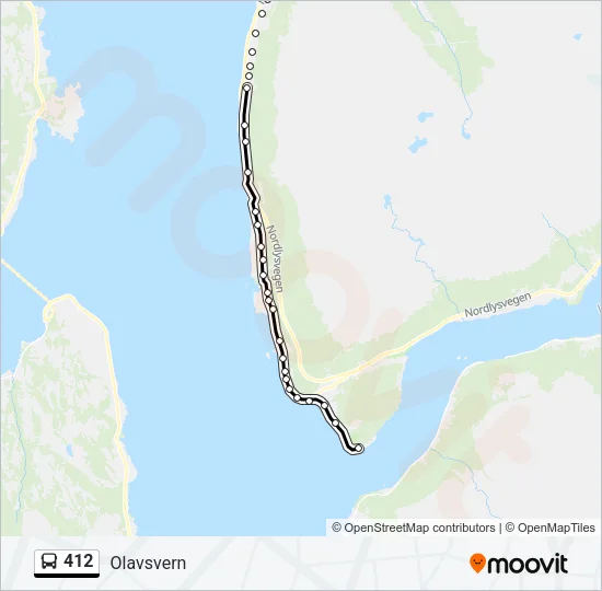 412 Bus Line Map