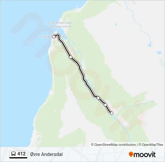 412 Bus Line Map
