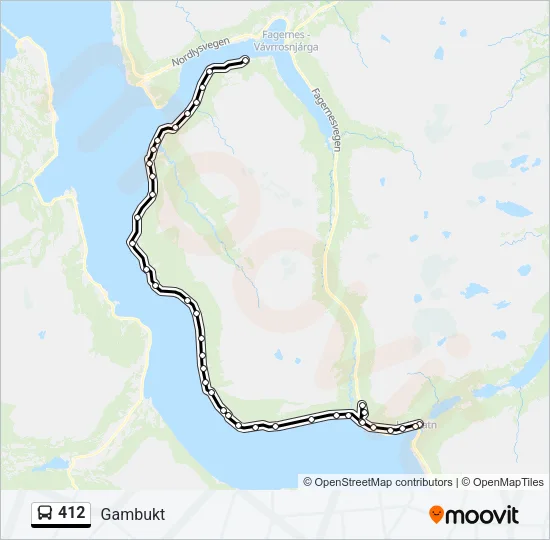 412 Bus Line Map