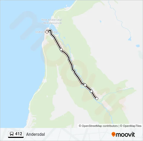 412 Bus Line Map