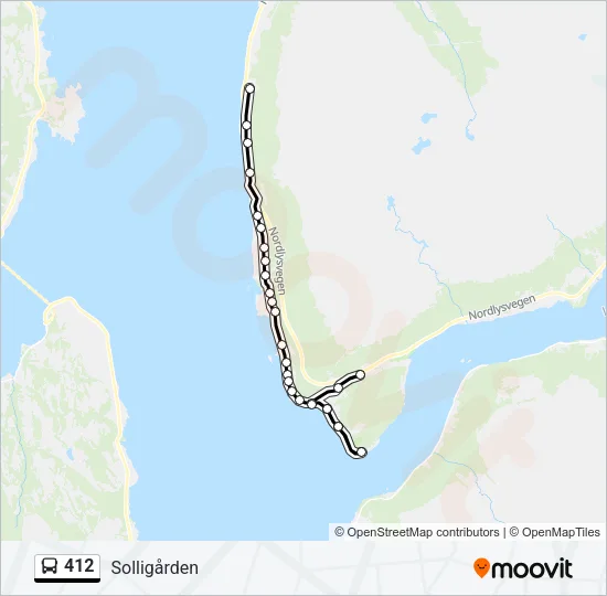 412 Bus Line Map