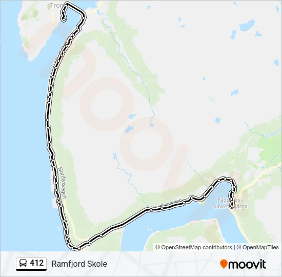 412 Bus Line Map