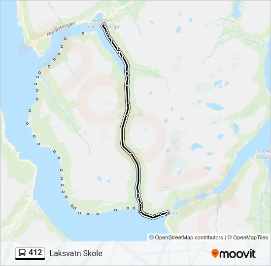 412 Bus Line Map