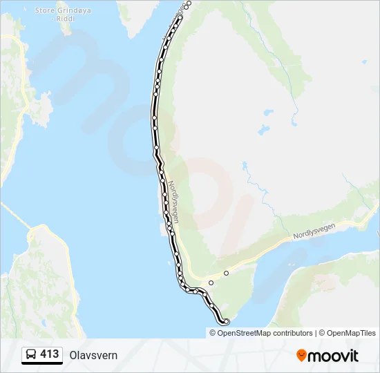 413 Bus Line Map