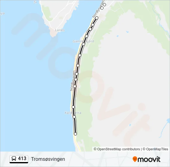 413 Bus Line Map
