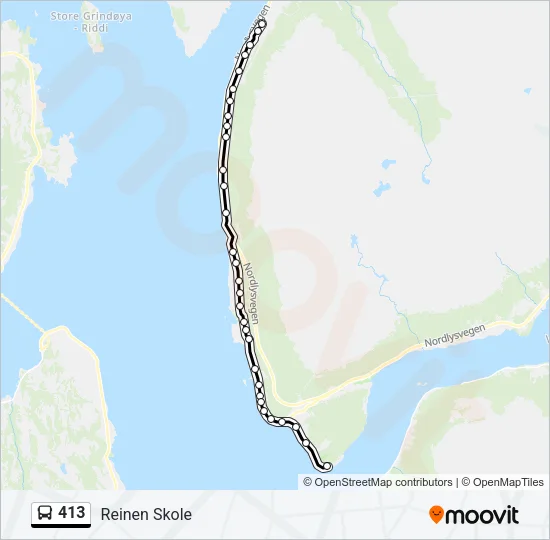 413 Bus Line Map