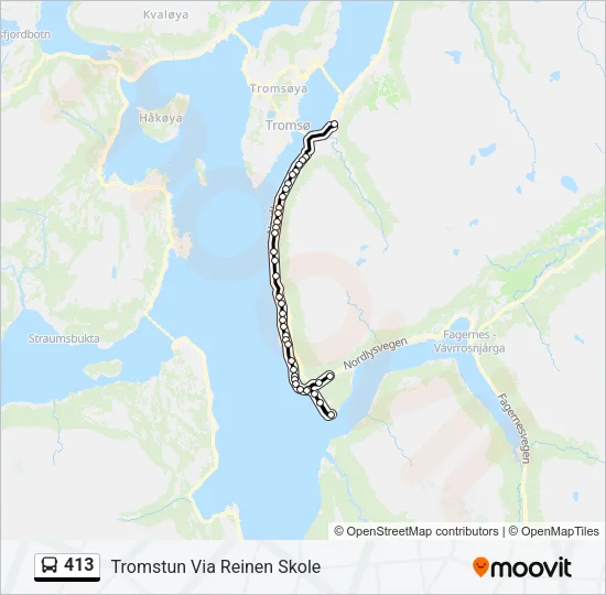 413 Bus Line Map