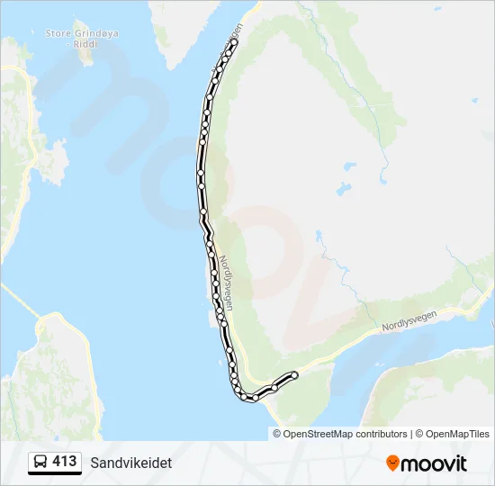 413 Bus Line Map