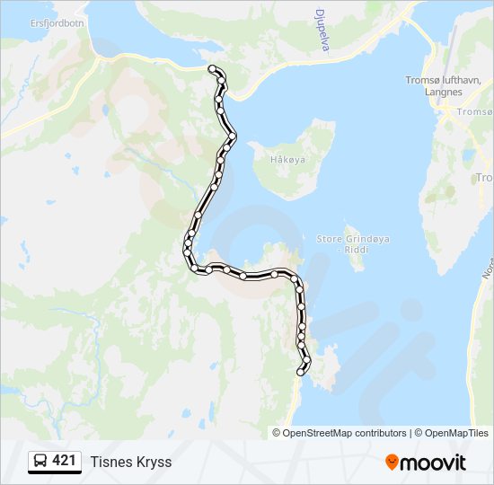 421 Bus Line Map
