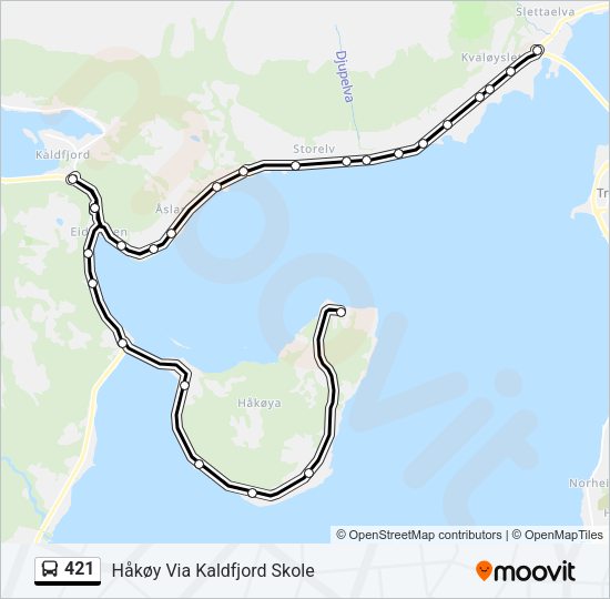 421 Bus Line Map