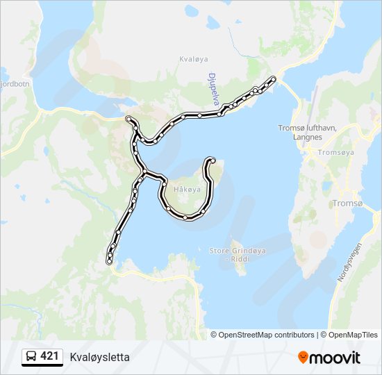 421 Bus Line Map