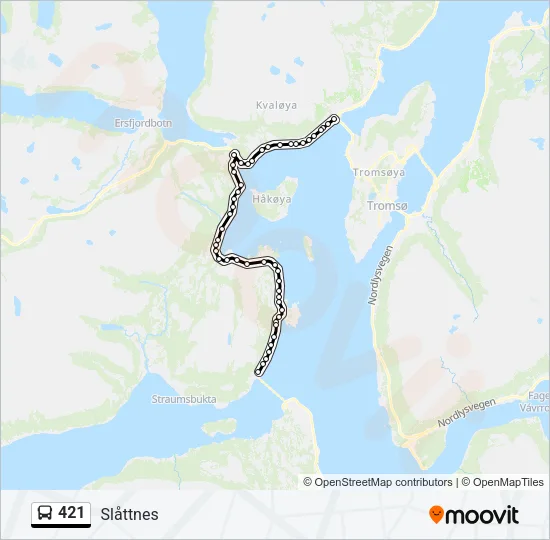 421 Bus Line Map