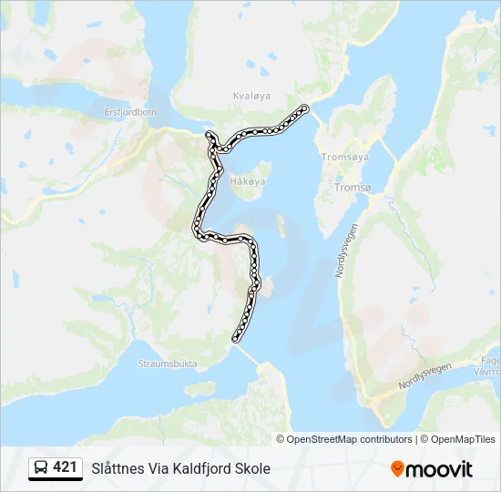 421 Bus Line Map