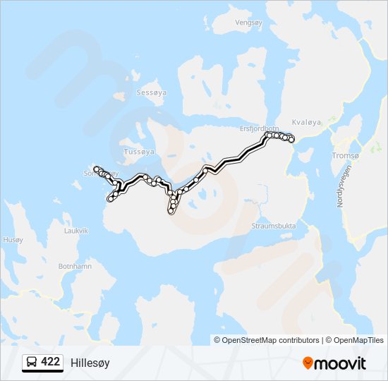 422 bus Line Map