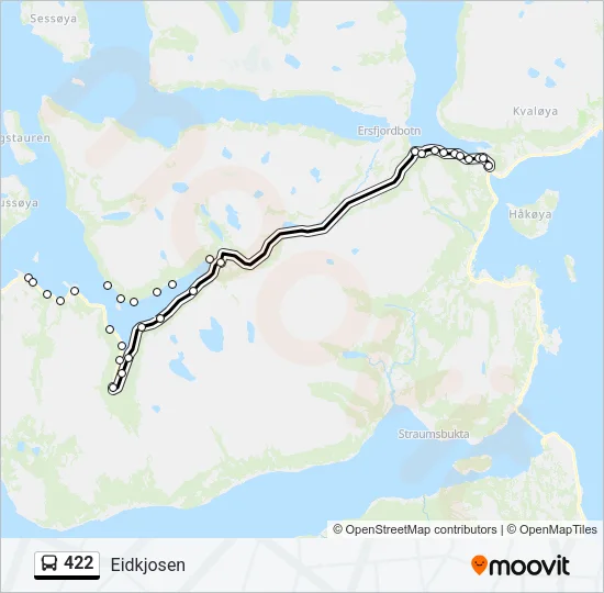 422 Bus Line Map