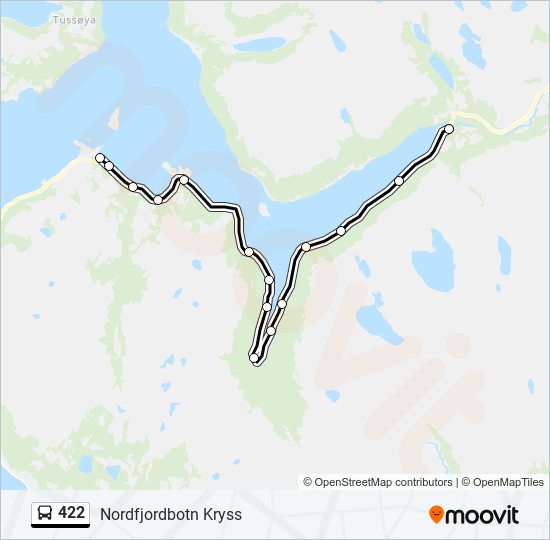 422 bus Line Map