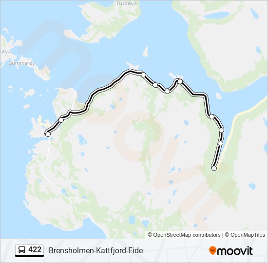 422 bus Line Map