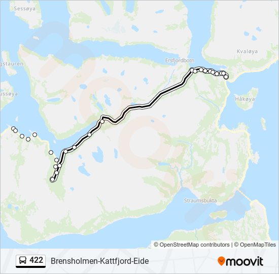 422 bus Line Map