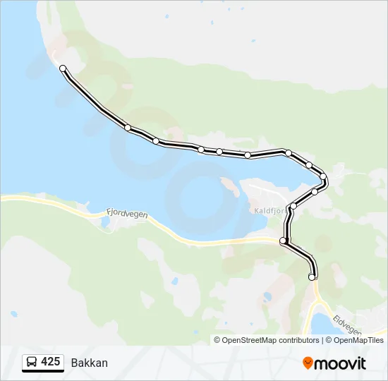 425 Bus Line Map