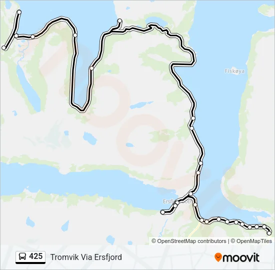 425 Bus Line Map