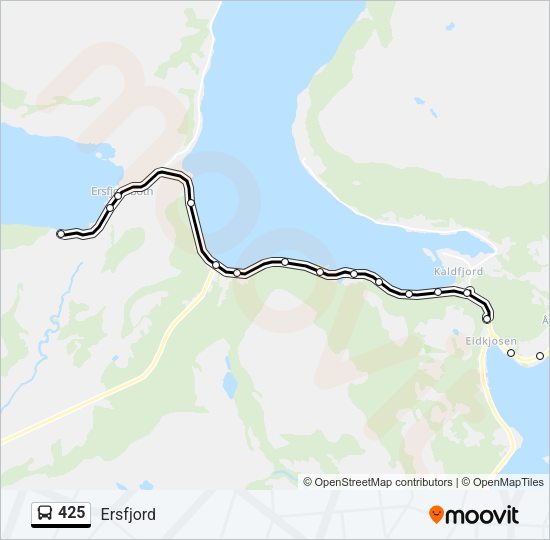 425 Bus Line Map