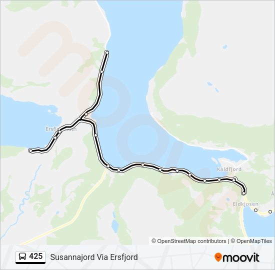 425 Bus Line Map