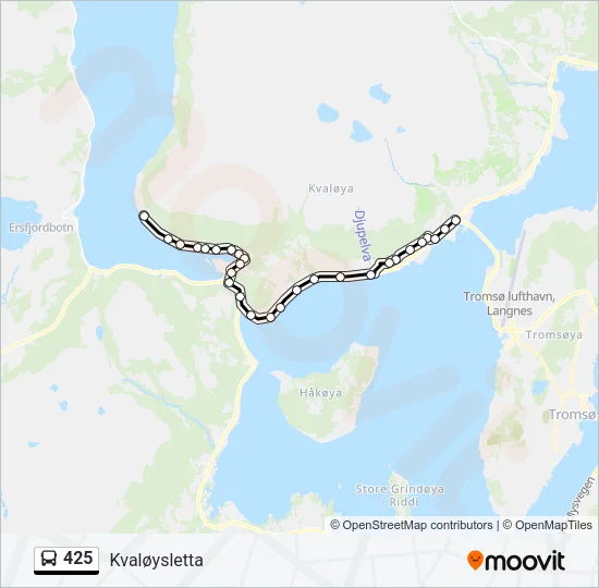 425 Bus Line Map