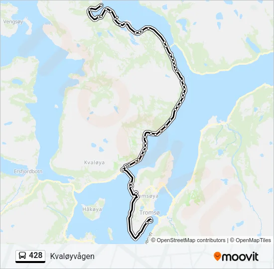 428 Bus Line Map