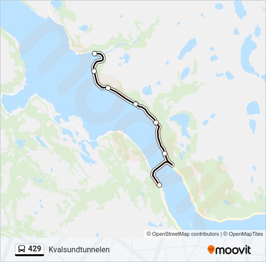 429 bus Line Map