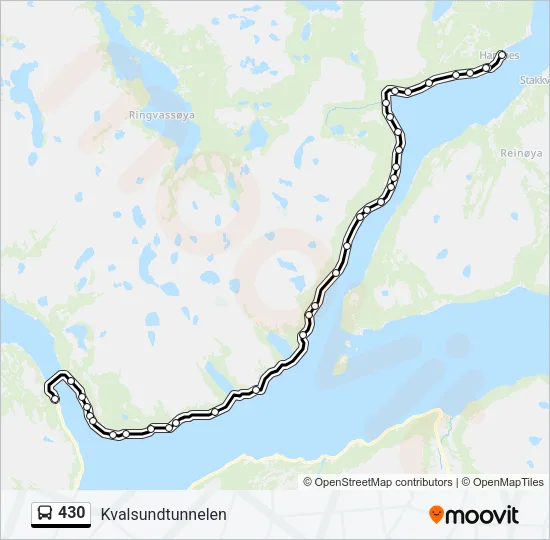 430 Bus Line Map
