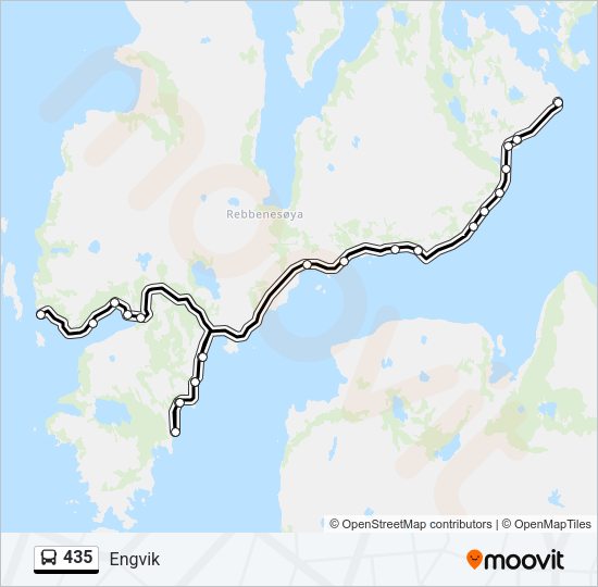 435 Bus Line Map