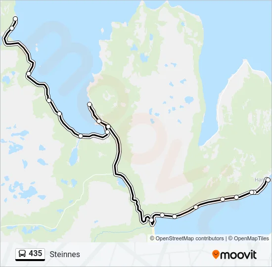 435 Bus Line Map