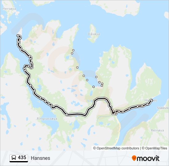 435 Bus Line Map