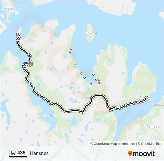 435 Bus Line Map
